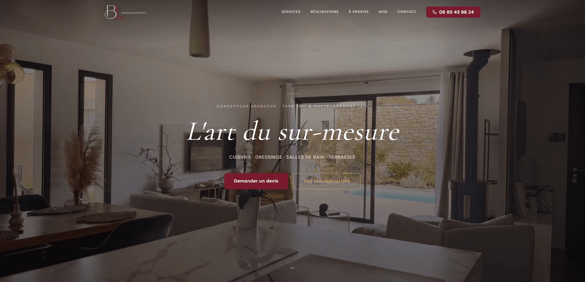 Aperçu du site BL Aménagement